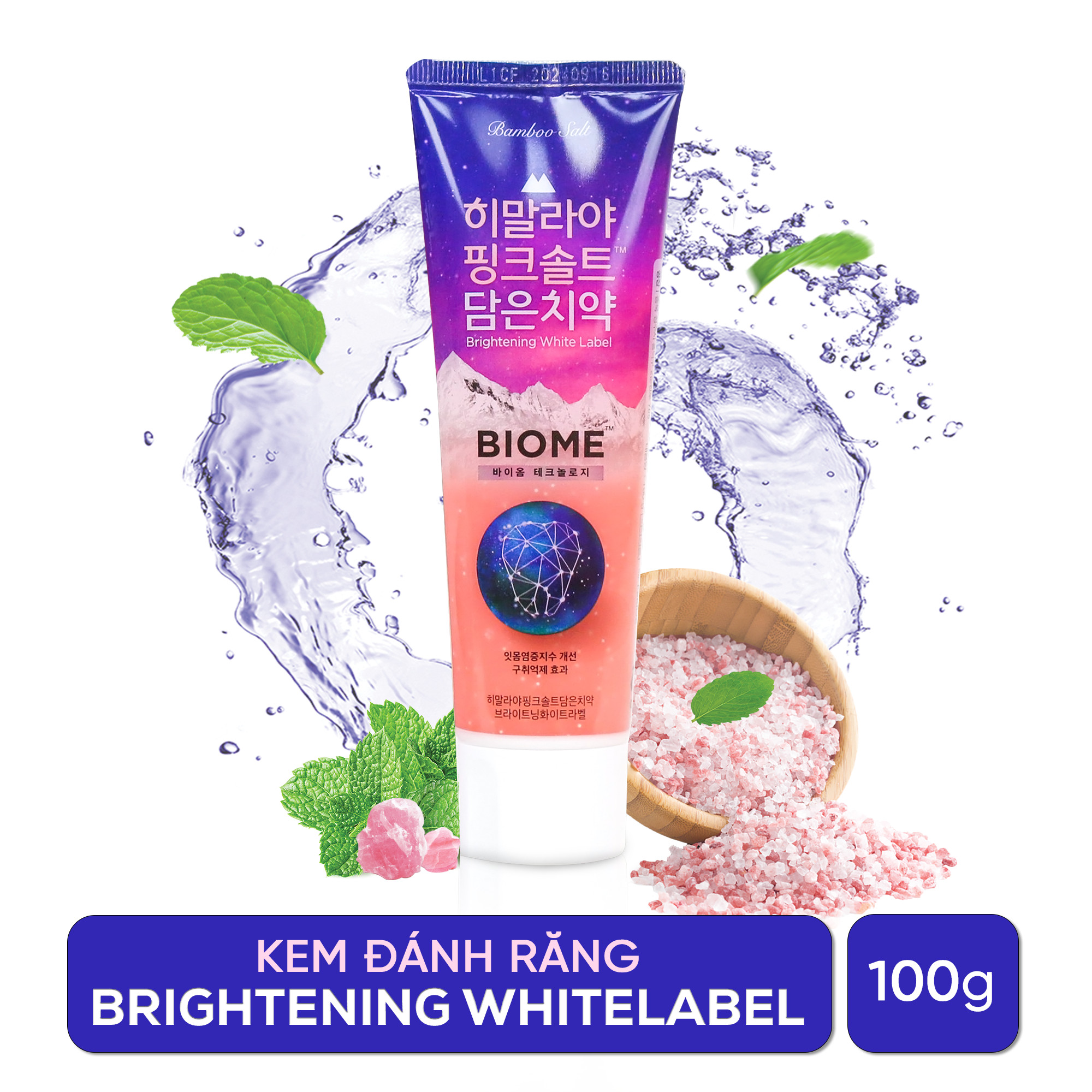 Kem đánh răng Bamboo Salt Himalaya Brightening White Label 100g