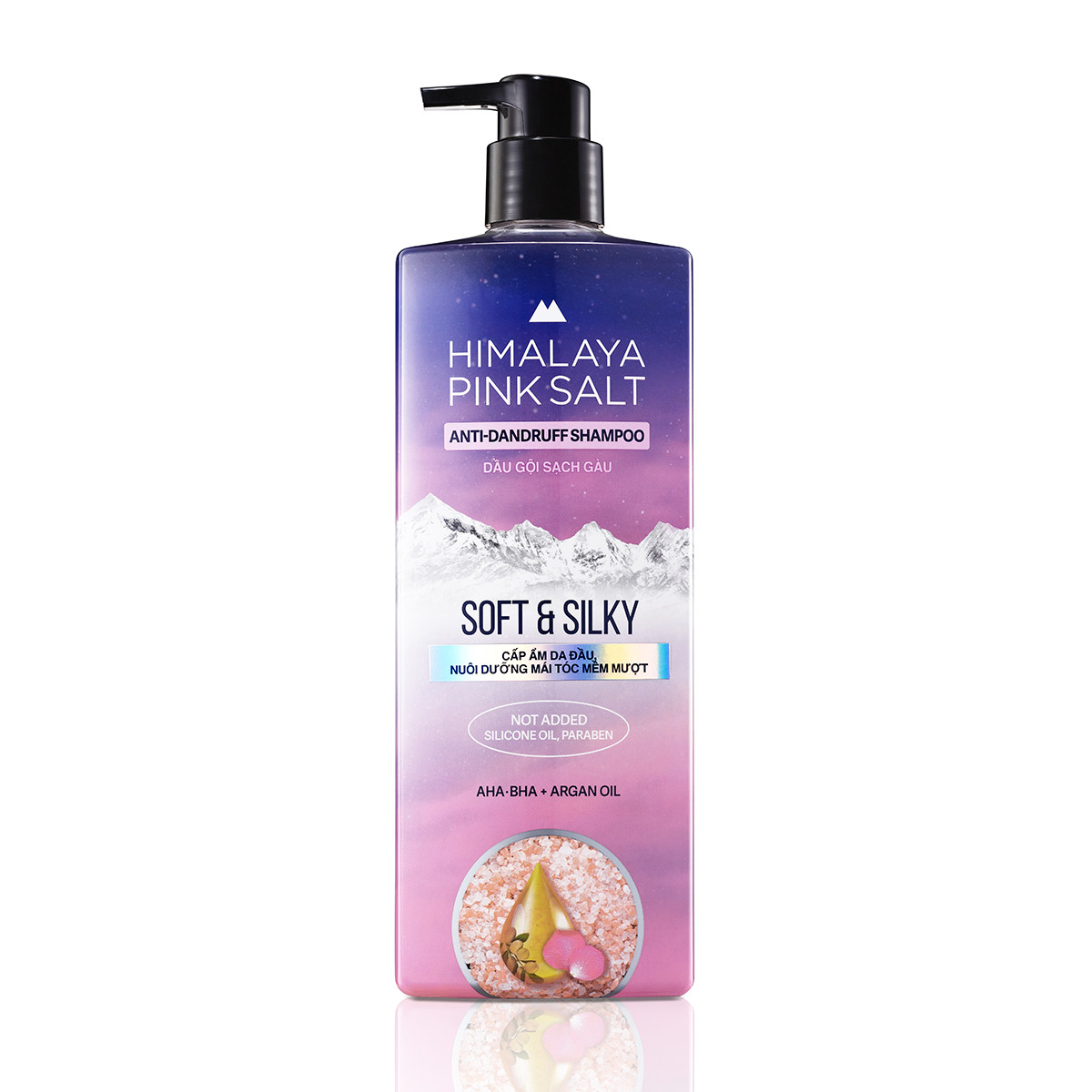 Dầu gội sạch gàu muối hồng Himalaya mềm mượt óng ả Soft & Silky 650ml